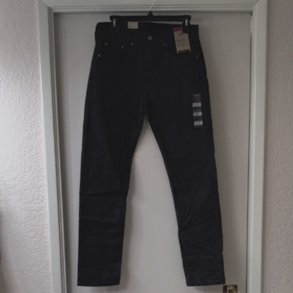 Levi's 502 Taper Stretch Men's Dark Grey Pants 28x32 98%Cotton - Picture 1 of 8